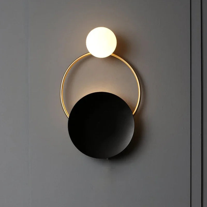 DecorBites™ Glass Ball G4 Round Ring Wall Lamp - Nordic Sconces for Modern Indoor Lighting