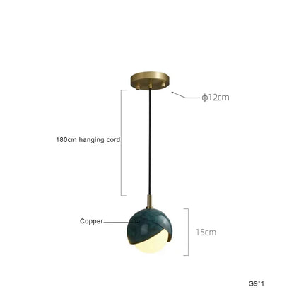 DecorBites™ Blue Copper Chandelier Pendant Light for Kitchen Island & Restaurant