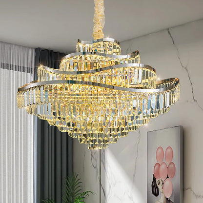 DecorBites™ Crystal Chandelier LED Lighting for Luxury Living Room, Bedroom, Dining Room