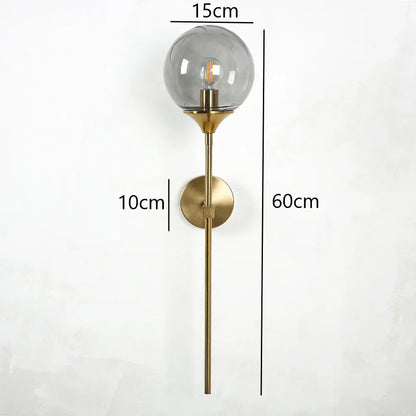 DecorBites™ Golden Glass Wall Sconces | Modern Nordic Lights for Home Decor