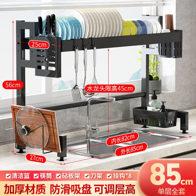 ™ Kitchen Sink Dish Drying Rack Cutlery Organizer Shelf Counter Storage