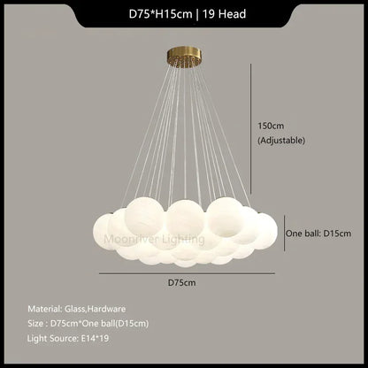 DecorBites™ Glass Ball Ceiling Hanging Lamps - French Magic Bean Pendant Lights for Home Decor