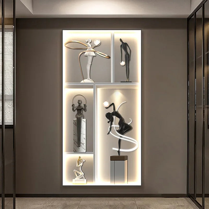 DecorBites™ Luminous Wall Mural - Remote Control High-End Art Painting for Modern Living Room & Corridor