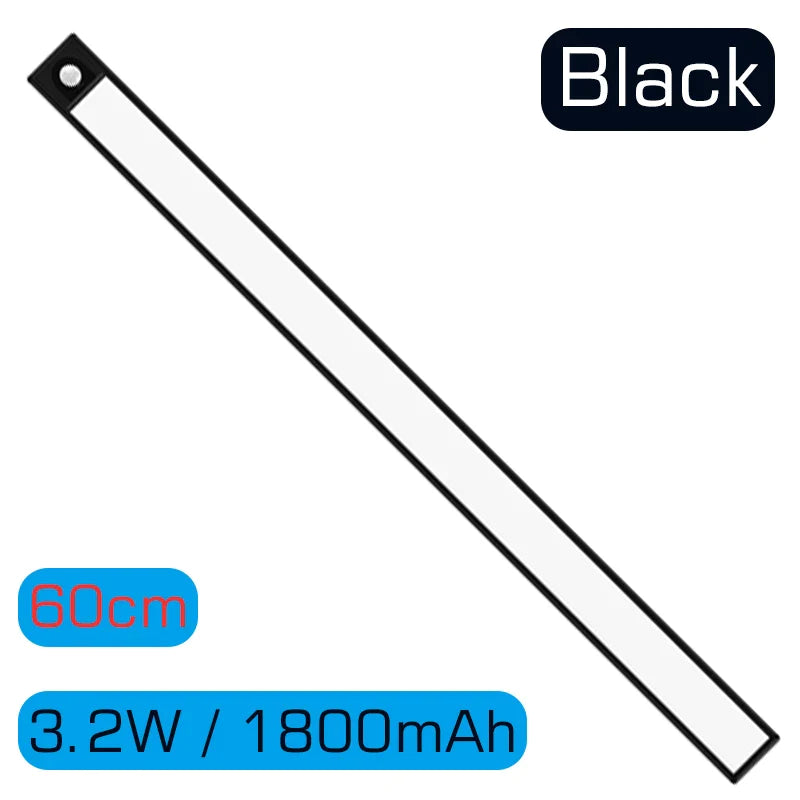™ LED Cabinet Light Bar: Motion Sensor, Aluminium, Long Strip, Magnet, Kitchen Closet Wardrobe