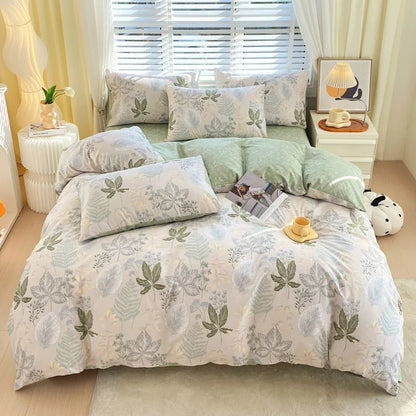 DecorBites™ Cotton Single Duvet Cover - Skin Friendly Quilt Cover for Single King Bed