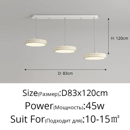 DecorBites™ Circular Modern Chandelier Pendant Light Dimmable Indoor Lamp for Dining & Kitchen Island