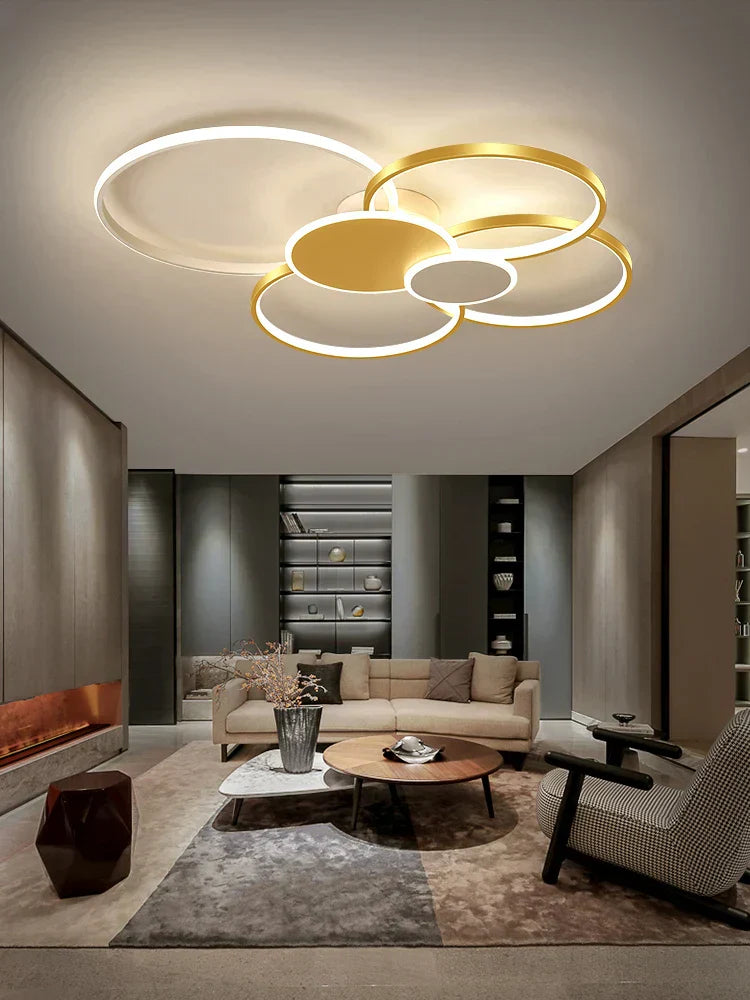 DecorBites™ LED Round Ceiling Chandelier for Modern Living Room Decor