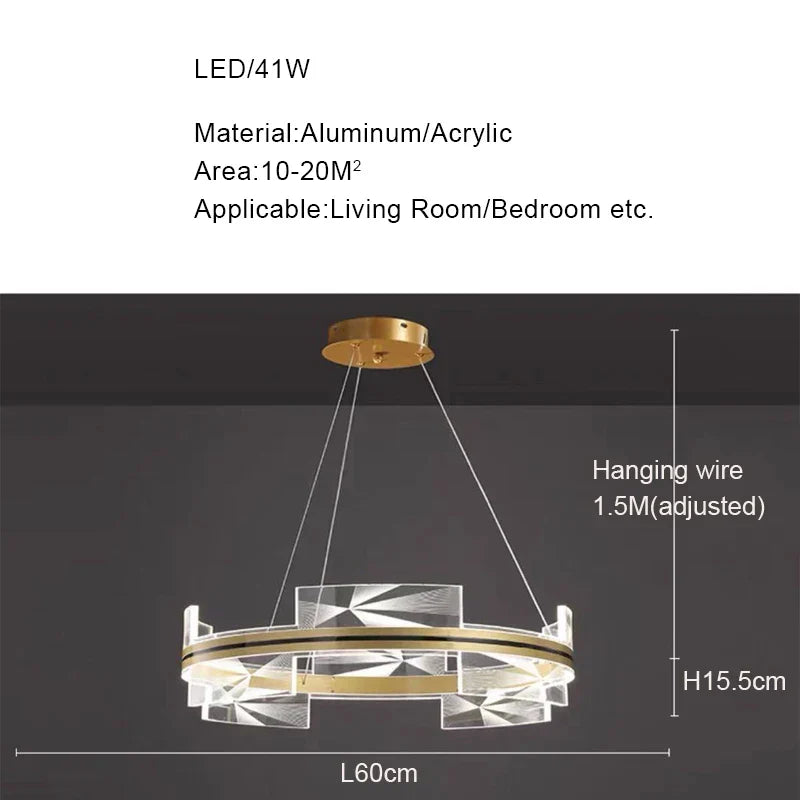 ™ Gold Aluminum Plating LED Pendant Lights for Home Decor