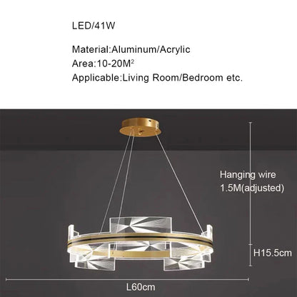 ™ Gold Aluminum Plating LED Pendant Lights for Home Decor