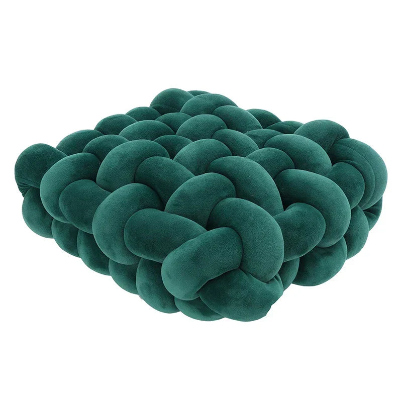 ™ Knot Square Pillows: Handmade Decor for Living Room, Bedroom, Office in Grey