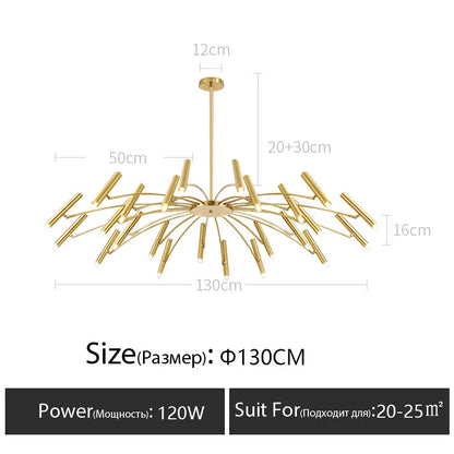 DecorBites™ LED Ceiling Chandelier: Minimalist Nordic Home Lighting for Living Room, Bedroom, Dining Area