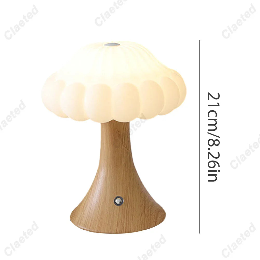 DecorBites™ LED Mushroom Night Light Touch Switch Bedside Lamp Kid's Room Decor