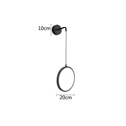 DecorBites™ Black Ring LED Wall Lamp - Modern Nordic Style Indoor Light Fixture