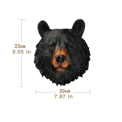 DecorBites™ Animal Head Wall Hanger: Decorative Resin Wildlife Hook Rack Statue
