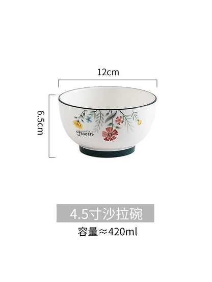 DecorBites™ Bone China Rice Noodles Bowl and Dinner Plate Set