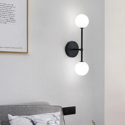 DecorBites™ Frosted Glass Ball LED Wall Sconce - Indoor Home Lighting Fixture