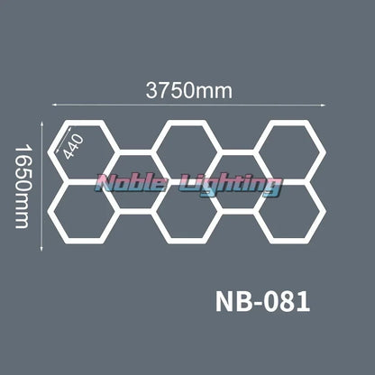 DecorBites™ Hexagon LED Ceiling Light for Barbershop and Garage Hair Salon