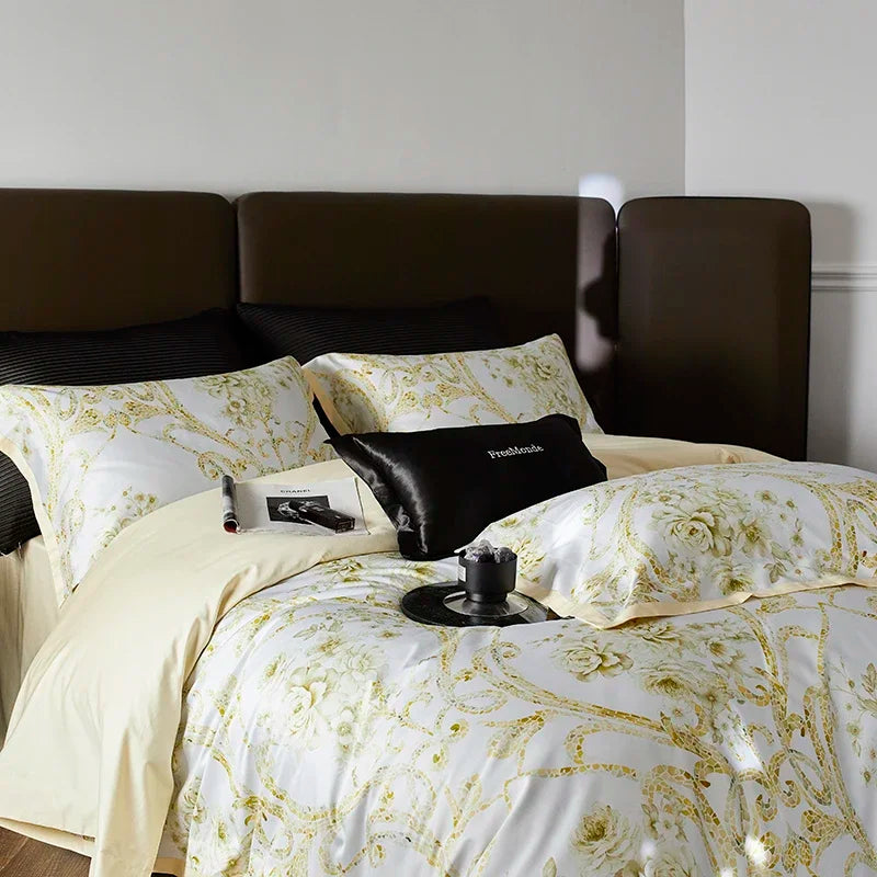 ™ Luxe 100s Egyptian Cotton Bedding Set: Sheet, Blanket, Cover, Pillowcase