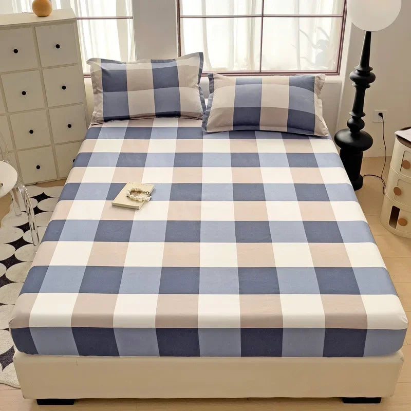 DecorBites™ Japanese Style Thick Fitted Sheet for Queen/King Bed
