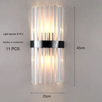 DecorBites™ Crystal Wall Light: Modern Nordic Sconces Indoor Lighting for Living Room Bedroom