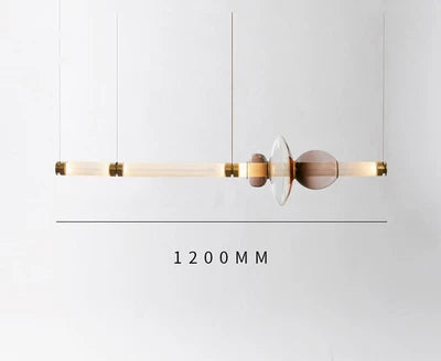 DecorBites™ Luna Glass Tube Chandelier for Kitchen Dining Staircase LED Pendant Lamp