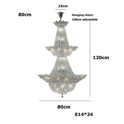 DecorBites™ Crystal LED Chandelier Light Fixture for Luxe Living Room Décor