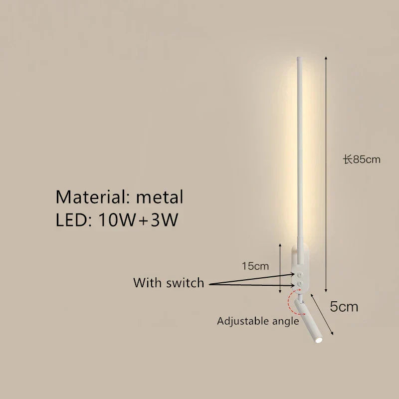 DecorBites™ Adjustable Angle LED Wall Lamp 3000K Sconces for Bedside Reading