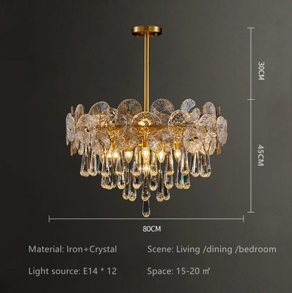 DecorBites™ Crystal Lotus Chandelier: Nordic Luxury for Home Decor, Restaurant, Hotel & Bedroom
