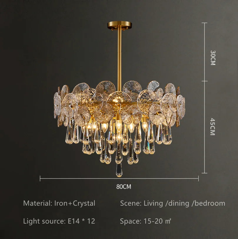DecorBites™ 2024 Crystal Chandelier for Luxurious Living Spaces