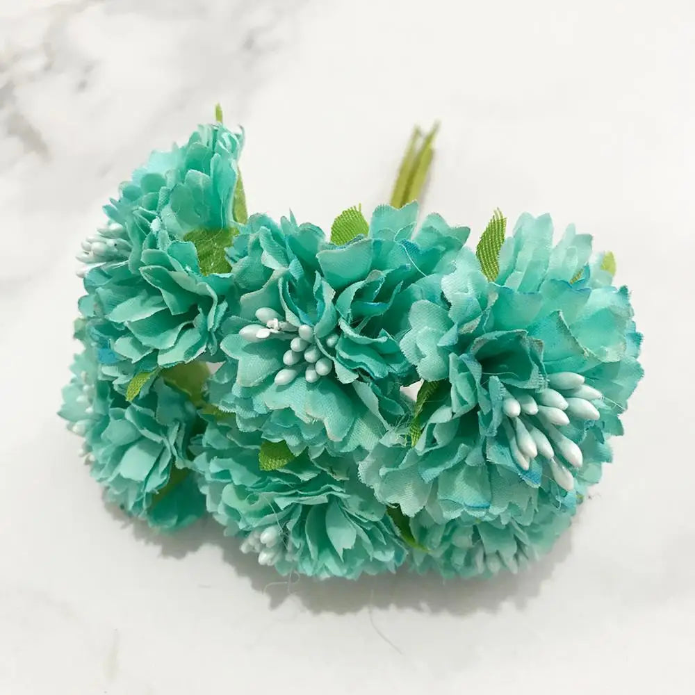 DecorBites™ Blue Flower Cherry Stamen Berries Bundle for DIY Christmas Wedding Decor