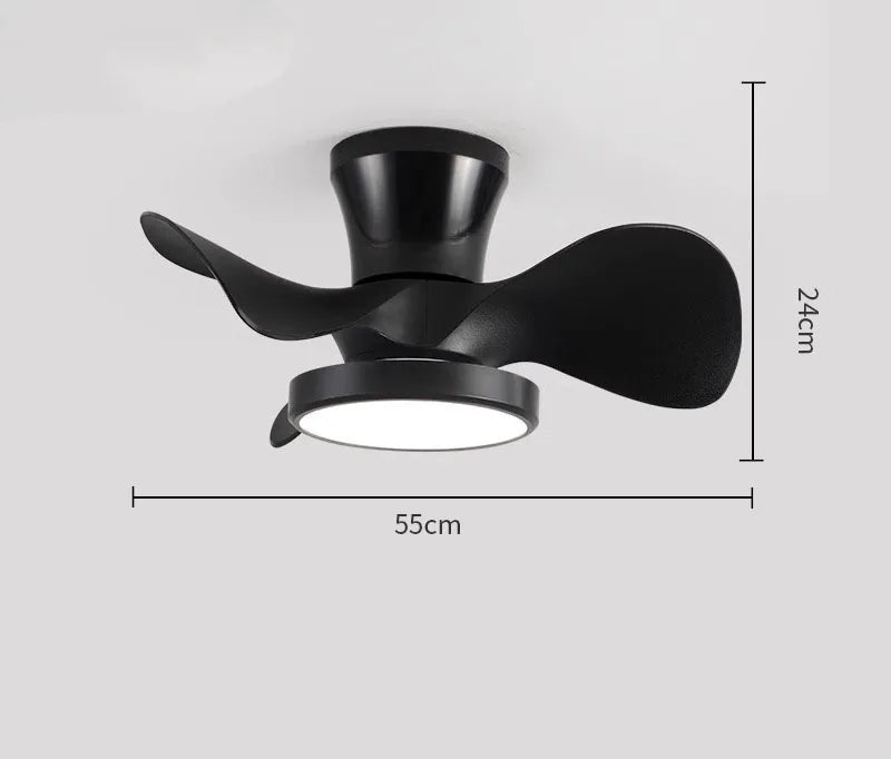 DecorBites™ 22" Children Room LED Ceiling Fan Light Remote Control Small Fan Lamp