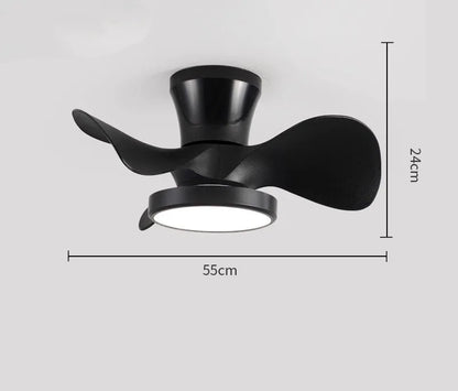 DecorBites™ 22" Children Room LED Ceiling Fan Light Remote Control Small Fan Lamp