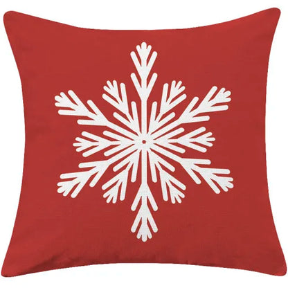 DecorBites™ Christmas Cotton Linen Pillowcases - Decorative Sofa Cushion Cover in Various Sizes