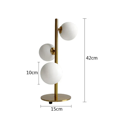 DecorBites™ Glass Ball LED Table Lamp | Nordic Style Iron Art Decor Fixture