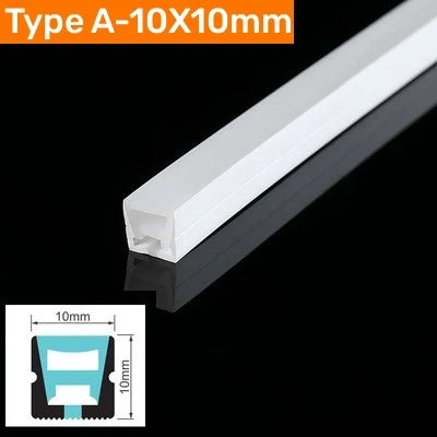 DecorBites™ Black Silicone Tube LED Neon Light for Outdoor Flexible Strip Lights