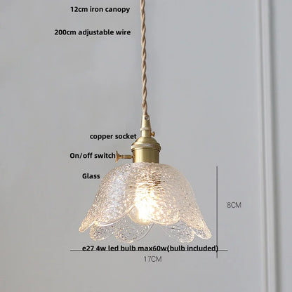 DecorBites™ Glass & Wood LED Pendant Lights for Home Decor & Restaurant Lighting