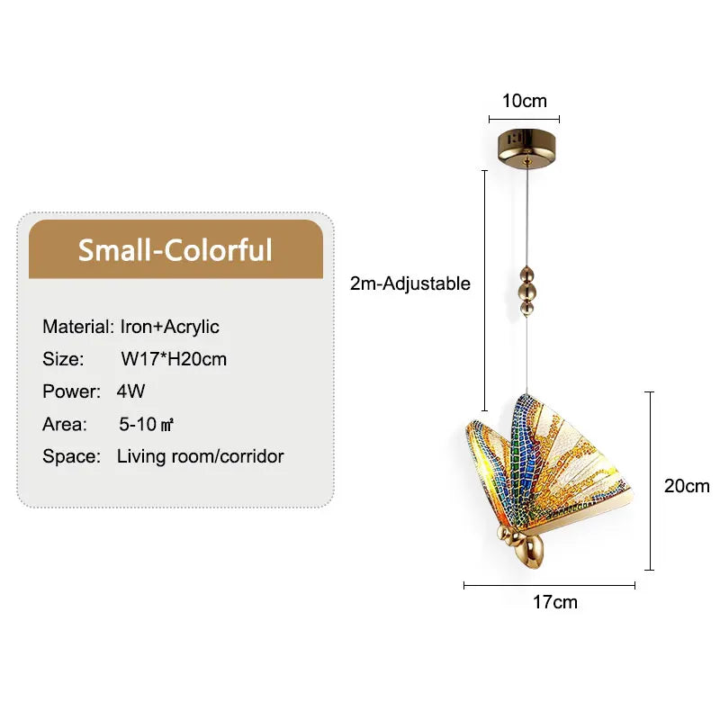 DecorBites™ Butterfly LED Pendant Lights: Stylish Interior Chandelier for Bedroom and Dining Room