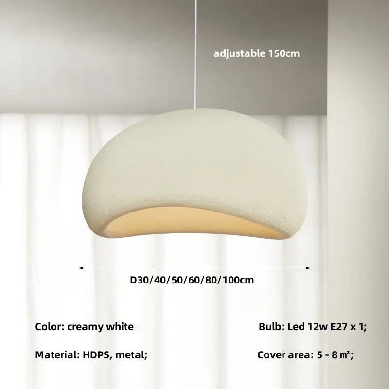 DecorBites™ Creamy Style Wabi Sabi Chandelier Stairs Nordic Led Pendant Lights