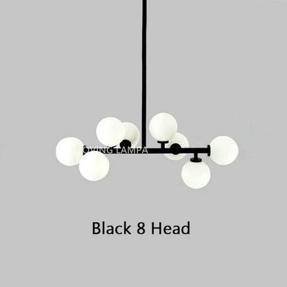 DecorBites™ Glass Ball LED Chandelier Pendant Lamp, Modern Round Design for Home Decor Lighting