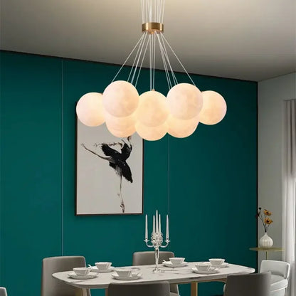 DecorBites™ LED Lunar Ball Chandeliers for Living Bedroom Home Decor Lighting