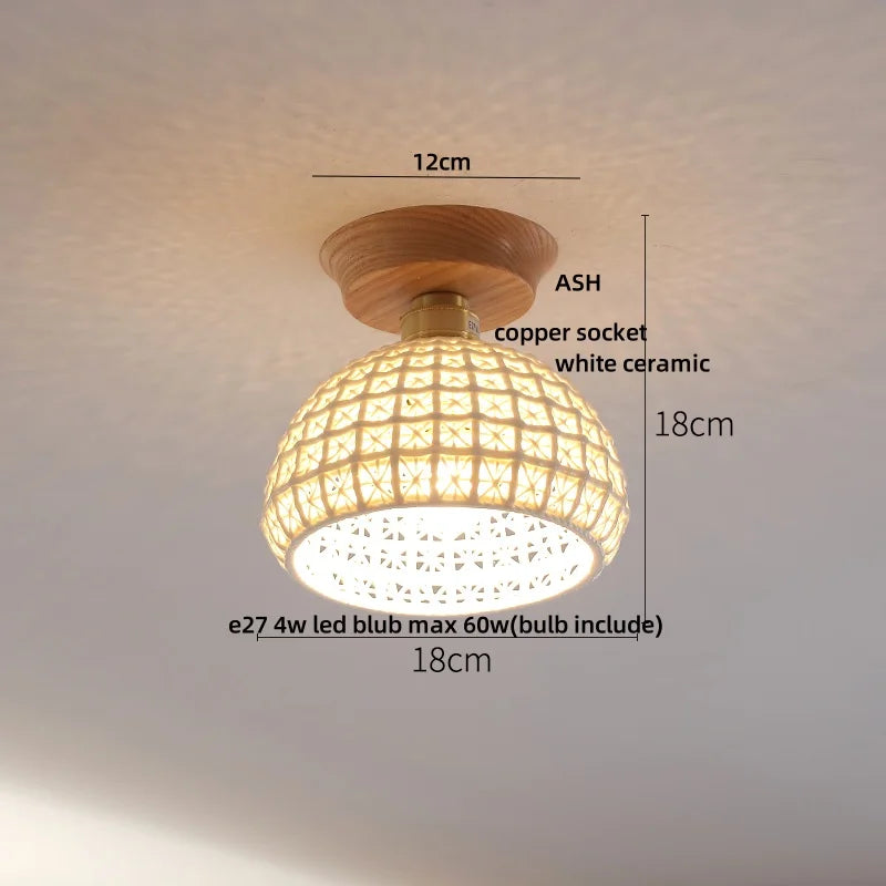 DecorBites™ Clear Glass LED Ceiling Light, Modern Nordic Bedroom Decor Ceiling Lamp