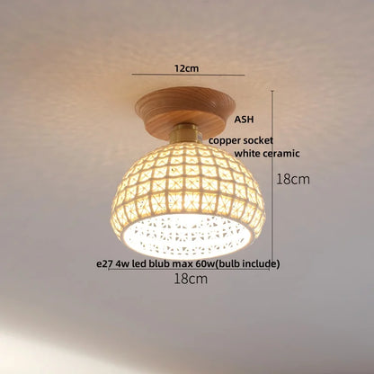 DecorBites™ Clear Glass LED Ceiling Light, Modern Nordic Bedroom Decor Ceiling Lamp