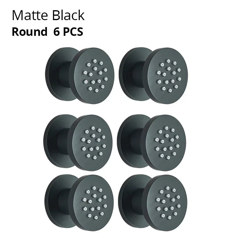 DecorBites™ Brass Body Round Shower SPA Jets for Luxurious Bathroom Massage Experience