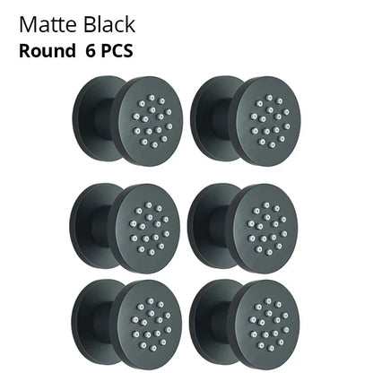 DecorBites™ Brass Body Round Shower SPA Jets for Luxurious Bathroom Massage Experience