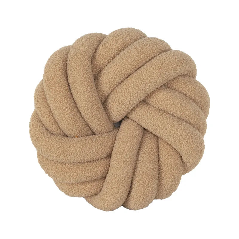 ™ Knotted Ball Grey Throw Pillow for Bed Couch Living Room