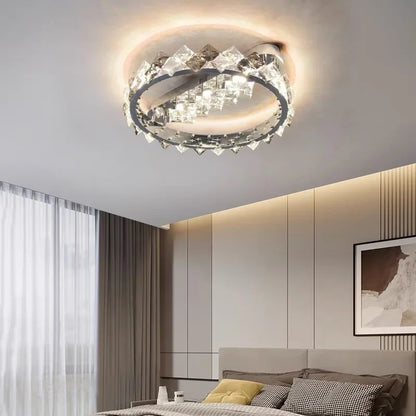 DecorBites™ Crystal Luxury Ceiling Light for Living Room & Bedroom - Modern LED Warm Glow