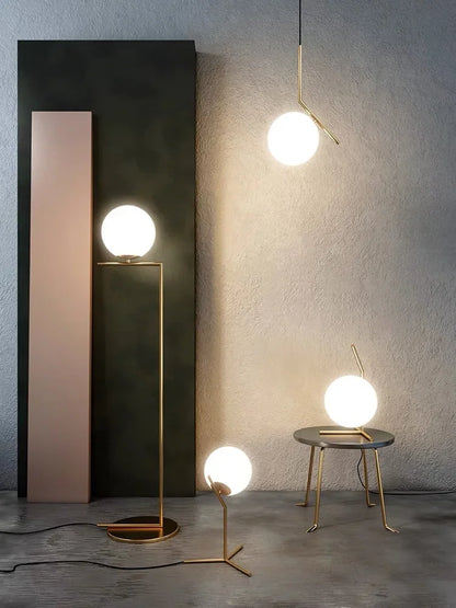 DecorBites™ Glass Ball LED Chandelier Light for Modern Home Decor
