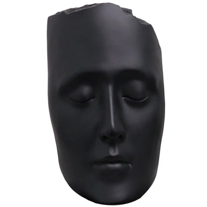 DecorBites™ Golden Mask Resin Abstract Face Sculpture for Home Decoration