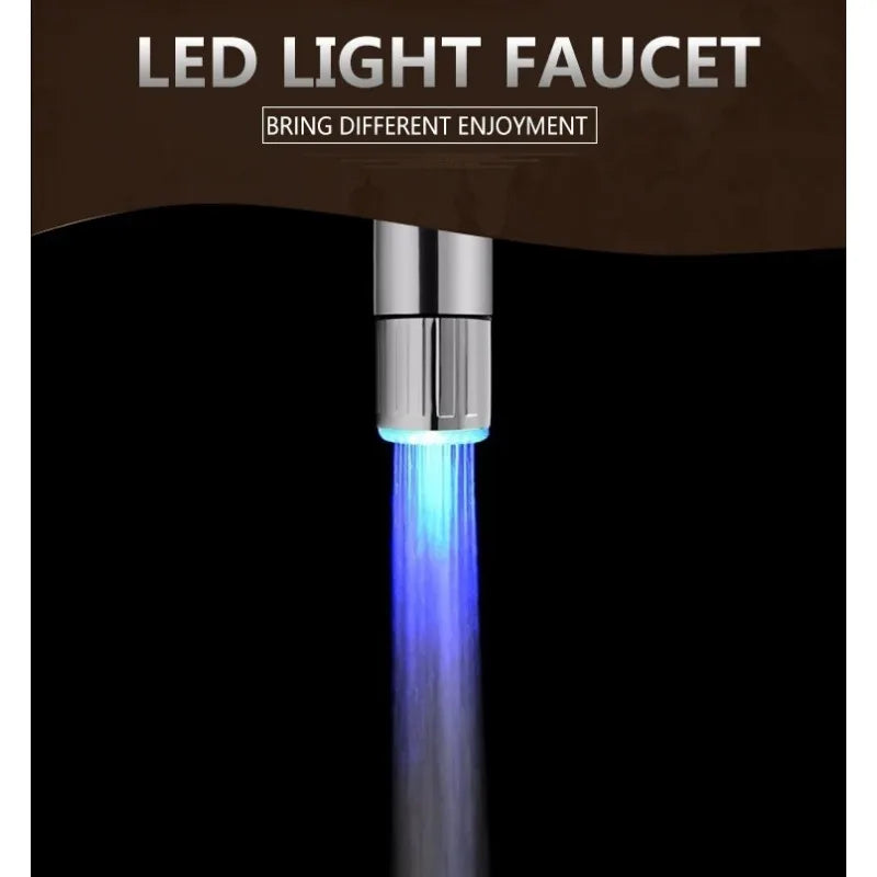 DecorBites™ LED Water Faucet Aerator: Temperature Changing Light, Water Saving Kitchen Bathroom Accessory
