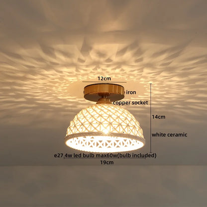 DecorBites™ Ceramic LED Ceiling Lamp Indoor Lighting Semi-Circular Light Fixture